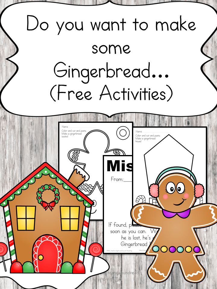 Gingerbread Man lesson plan and gingerbread man cutout template. Great for preschool, kindergarten or 1st grade.