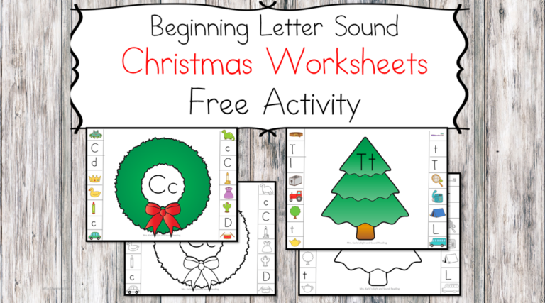 Christmas Beginning Sound Worksheets