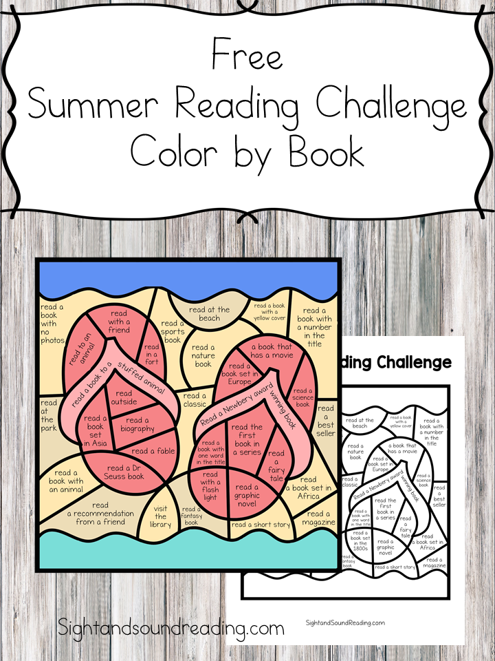 Summer Reading Log Challenge: Color by Book