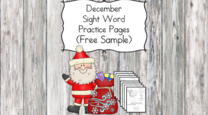 sight word of worksheet December Sight Word Practice Pages ...with turkeys and squirrels. Great for preschool or Kindergarten.