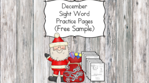 December Sight Word Practice Pages ...with turkeys and squirrels. Great for preschool or Kindergarten.