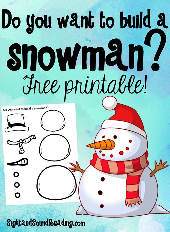 Snowman to Color -It's snowman time! We have all you need to build a snowman, and a snowman to color too!