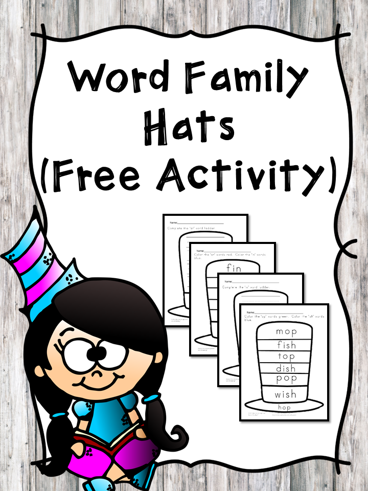 Word Family Hats inspired by Dr. Seuss