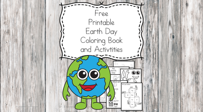 Awesome Earth Day Printable Coloring Book for Kids