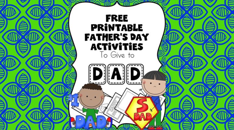 Free Father’s Day Worksheets for Beginning Readers