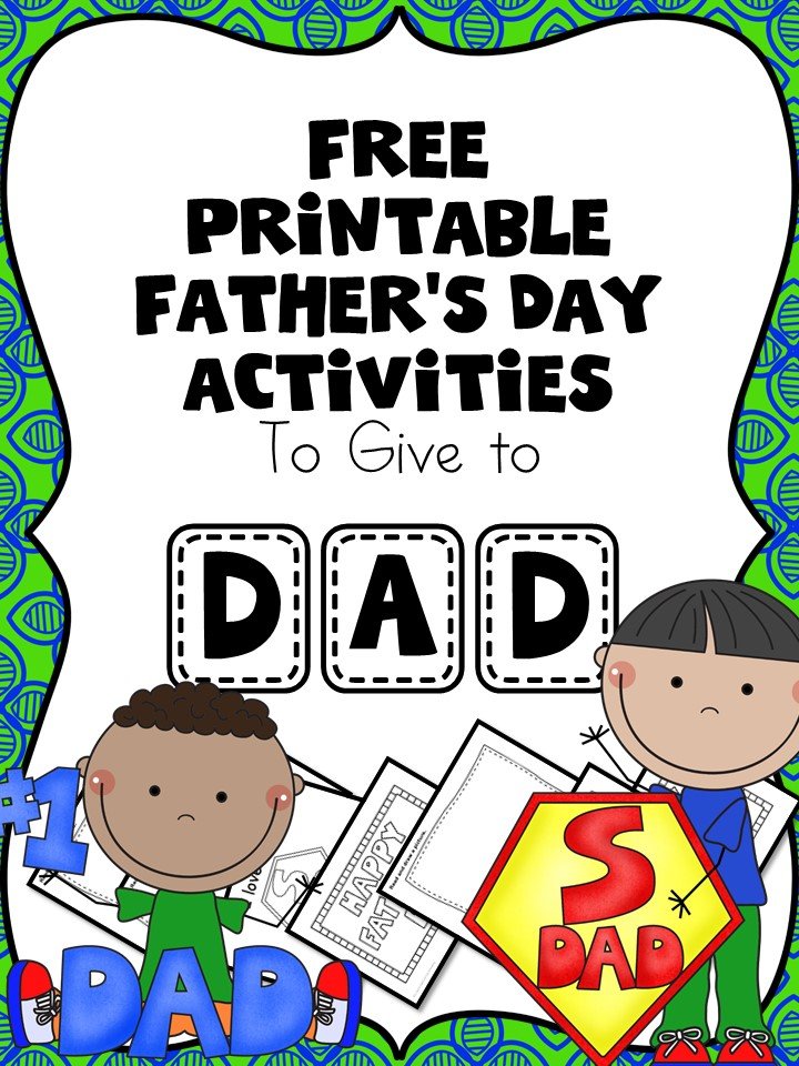 free fathers day worksheets for kindergarten or preschool