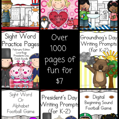 Save time and money with the February Literacy bundle!