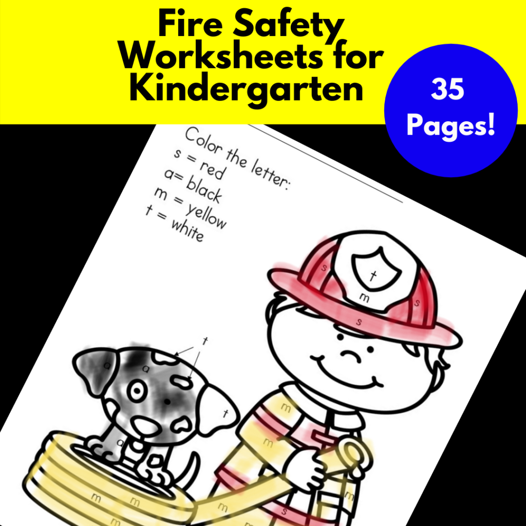 Fire Safety Worksheets for Kindergarten