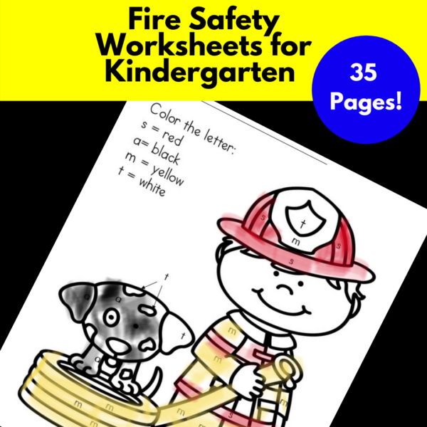 Fire Safety Worksheets for Kindergarten with Book Ideas and More