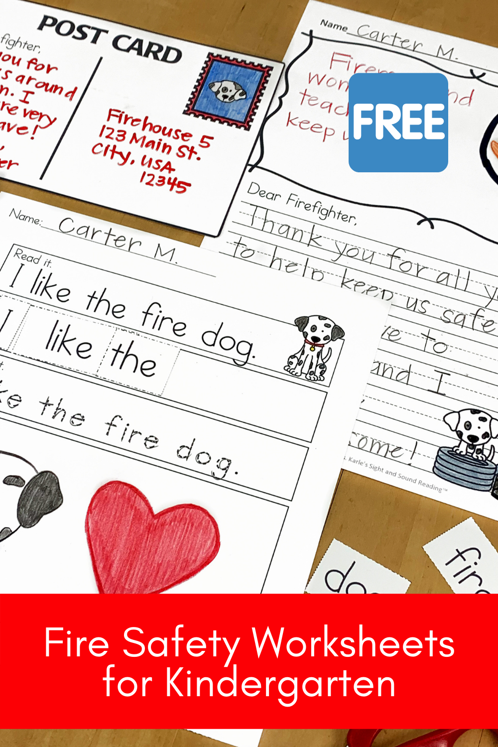 Fire Safety worksheets for Kindergarten
