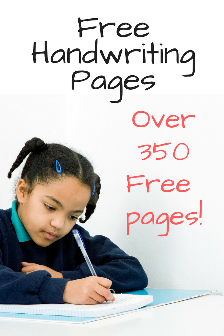 Printable Handwriting Pages – Free download
