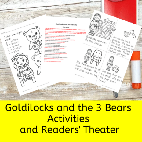 Goldilocks and the 3 Bears Activities and Readers Theater