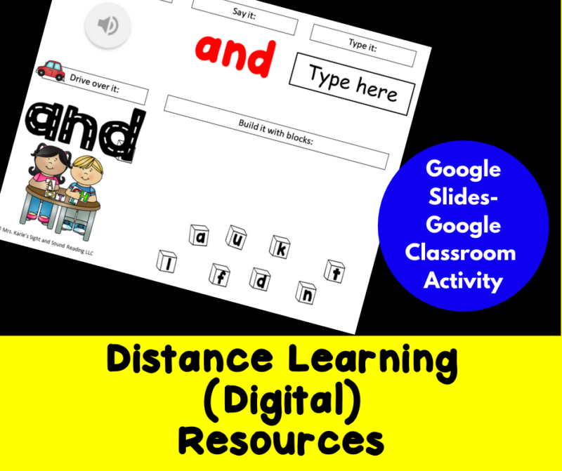 Google Classroom Sight Word Activities