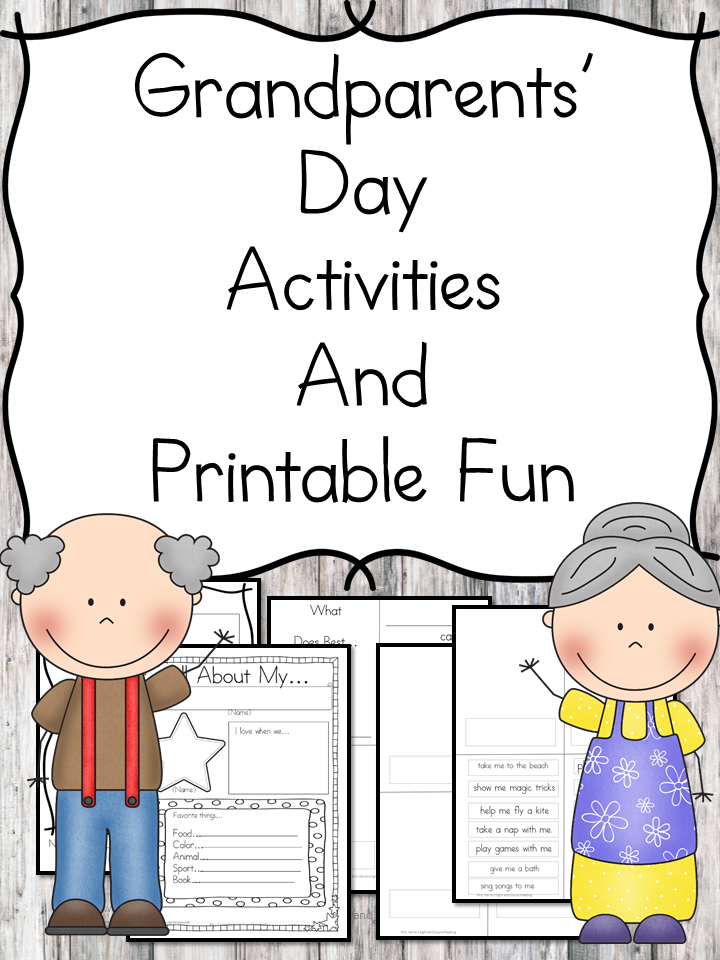 Grandparents Day Activities- Fun Grandparents Day Activities to help celebrate with Grandma/Grandpa or Grandfriend....great for preschool or Kindergarten!