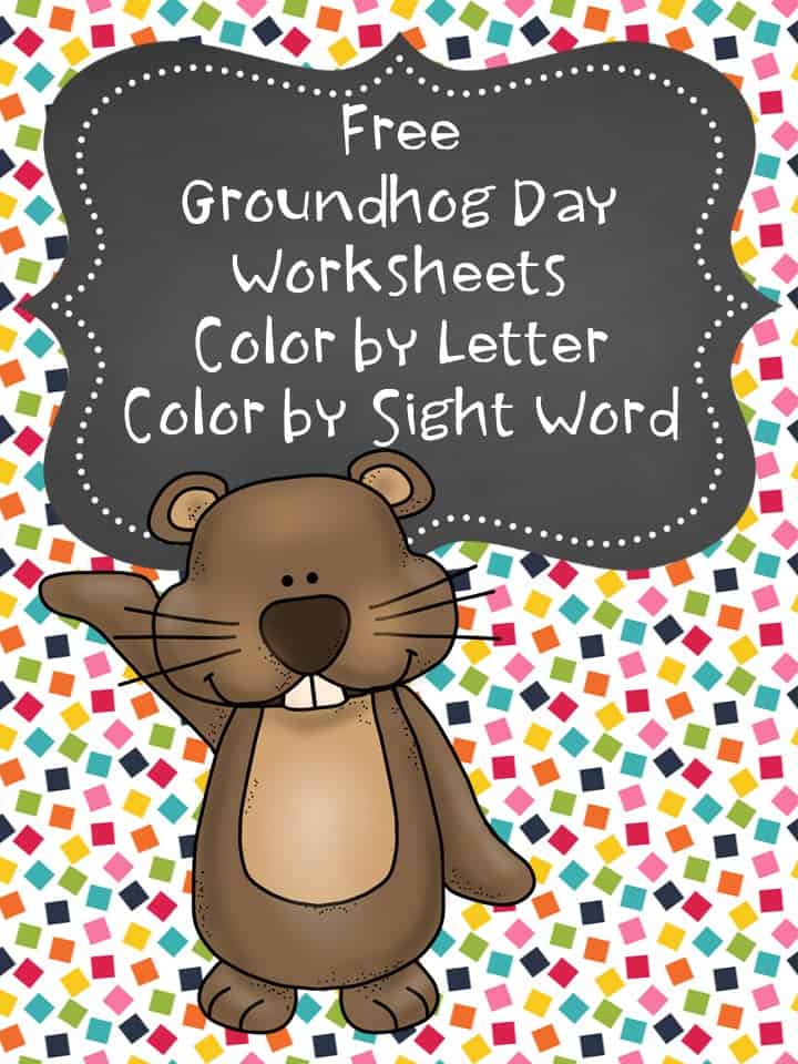 Free Groundhog Day Coloring Pages- Preschool/Kindergarten