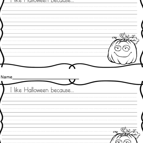 Kindergarten Halloween Writing Prompts