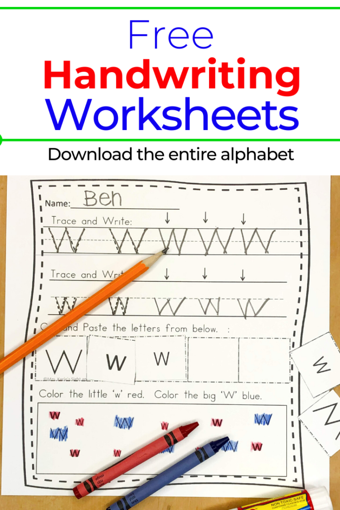 26 Free Handwriting Printable Worksheets for Kindergarten | Mrs. Karle ...