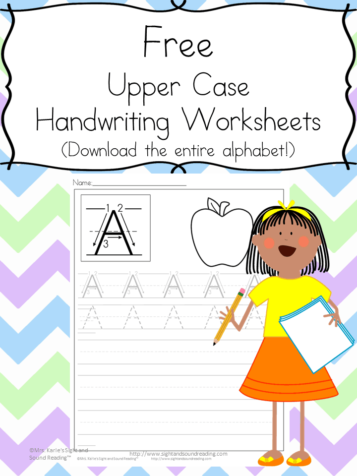 Handwriting Worksheets free printable: Download the entire alphabet at one time and help your child learn to write for free!