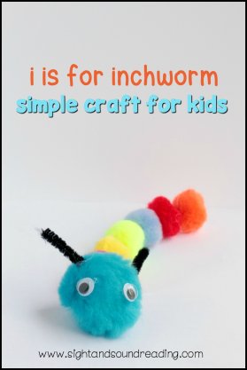 Use this inchworm pom pom letter i craft when studying the short letter I during I week or any time you're working on the letter I.