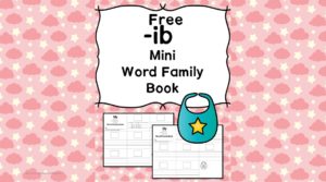Teach the ib word family using these ib cvc word family worksheets. Students make a mini-book with different words that end in 'ib'. Cut/Paste/Tracing Fun