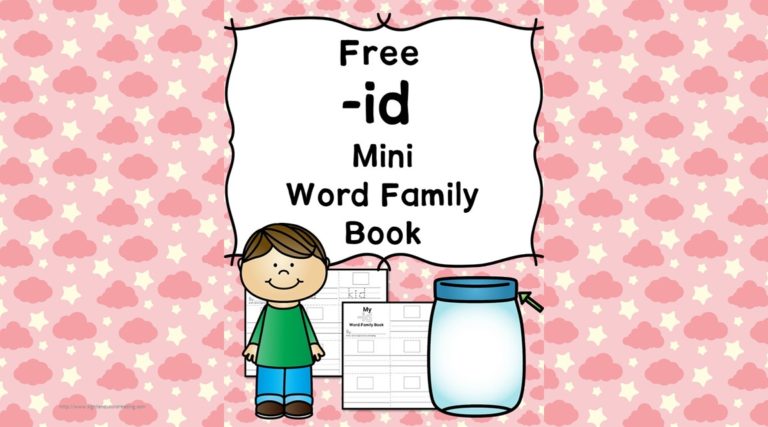2 Free CVC ID Word Family Worksheets -Make a minibook!