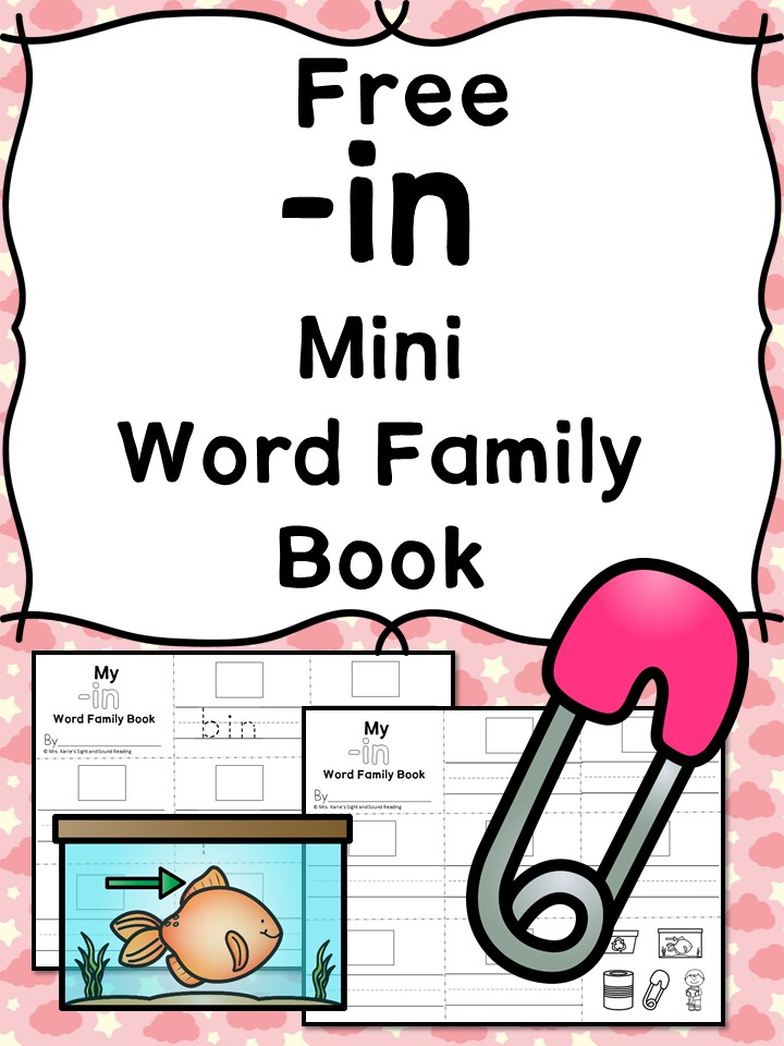 Teach the in word family using these in cvc word family worksheets. Students make a mini-book with different words that end in 'in'. Cut/Paste/Tracing Fun