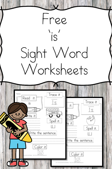is Sight Word Worksheets -for preschool, kindergarten, or first grade - Build sight word fluency with these interactive sight word worksheets