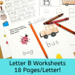 Beginning Sounds Letter B worksheets for Kindergarten