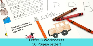 Beginning Sounds Letter B worksheets for Kindergarten