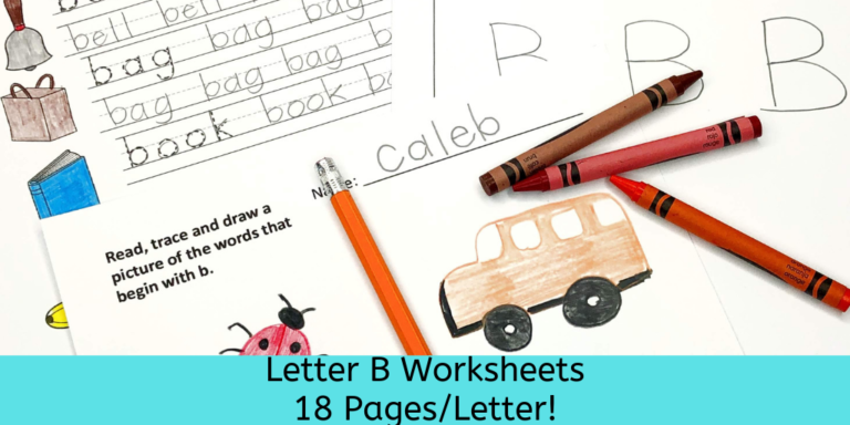 18 free Beginning Sound B Worksheets with easy download