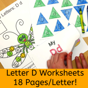 Letter D Worksheets for Kindergarten