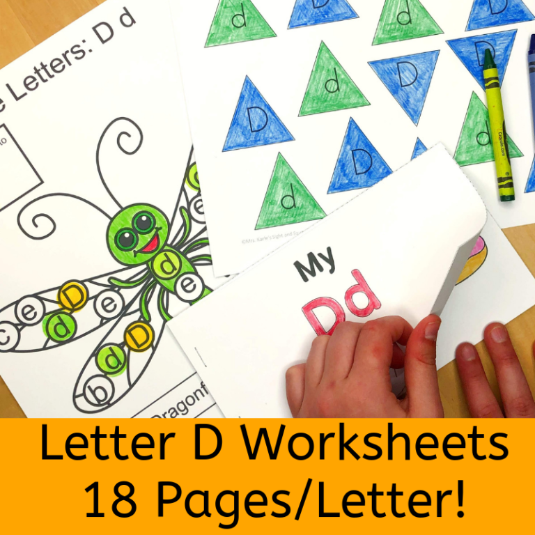 18 Free Letter D Beginning Sound Worksheets with easy download