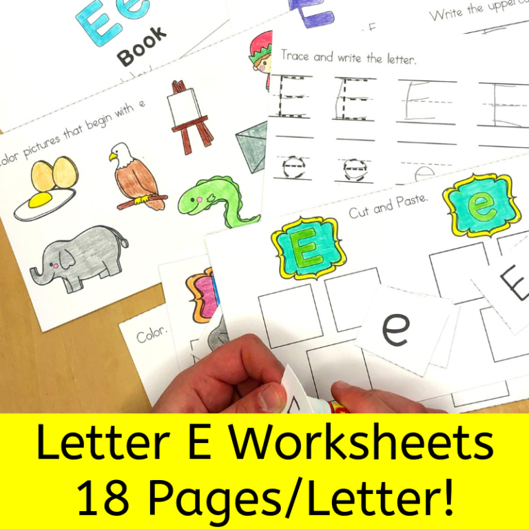 18 Free Beginning Sounds E Worksheets with easy download