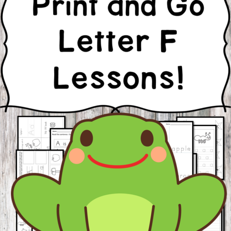 Letter F Lessons: Print and Go Letter of the Week fun!