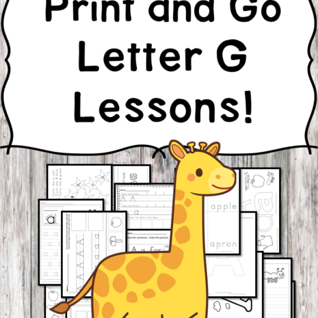 Letter G Lessons: Print and Go Letter of the Week fun!
