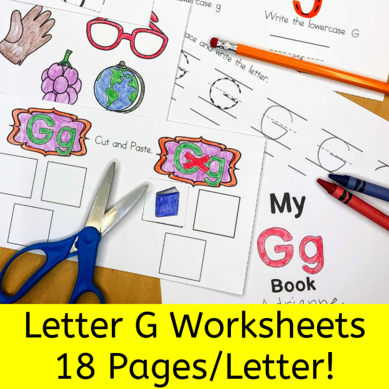 18 Free Beginning Sound G Worksheets: Free Download!