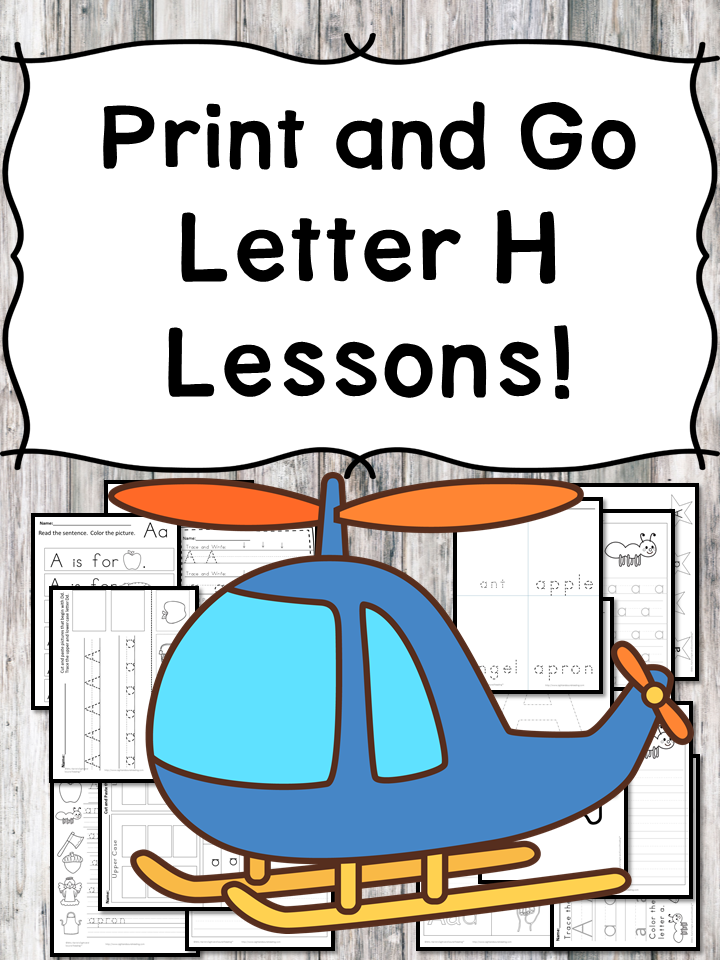 Letter H Lessons (Letter of the Week) Print and Go!