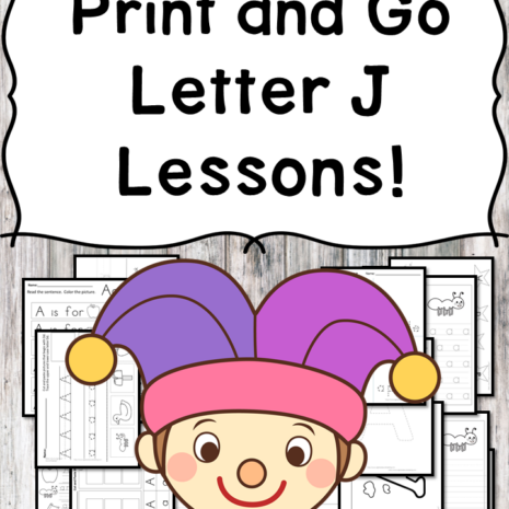 This file includes everything you need to teach the letter J Lesson: the book list recommendation, worksheets, mini books, and activities.