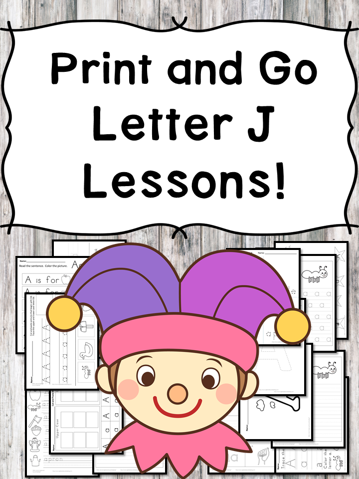 This file includes everything you need to teach the letter J Lesson: the book list recommendation, worksheets, mini books, and activities.