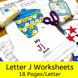 Letter J worksheets for beginning sounds and lessons