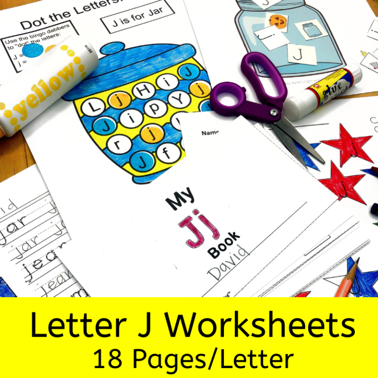 18 free Beginning Sound J Worksheets: Easy download!