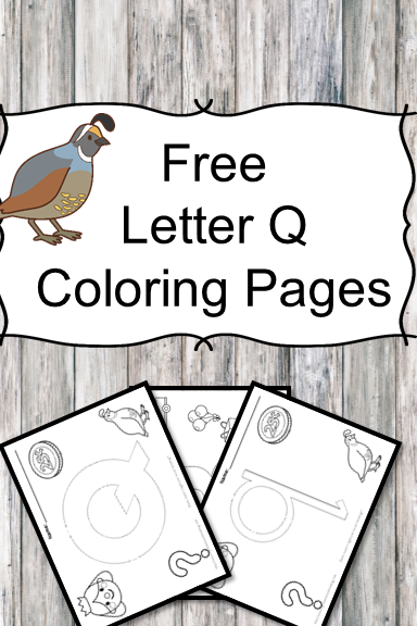 Letter Q Coloring Pages -Free letter Coloring Pages for Preschool or Kindergarten