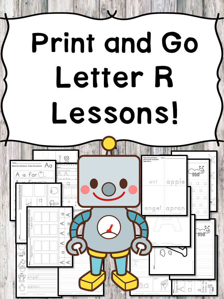 Letter R Lessons (Letter of the Week) Print and Go!
