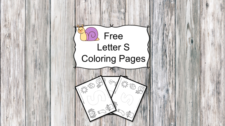 3 Letter S Coloring Pages- Easy Download!