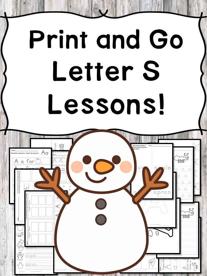 Letter S Lessons (Letter of the Week) Print and Go!