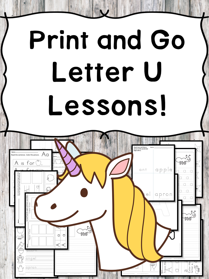 Letter U Lessons: Print and Go Letter of the Week fun!