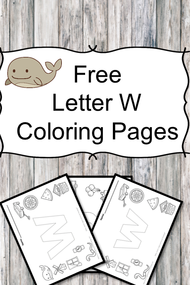 Letter W Coloring Pages -Free letter W Coloring Pages for Preschool or Kindergarten