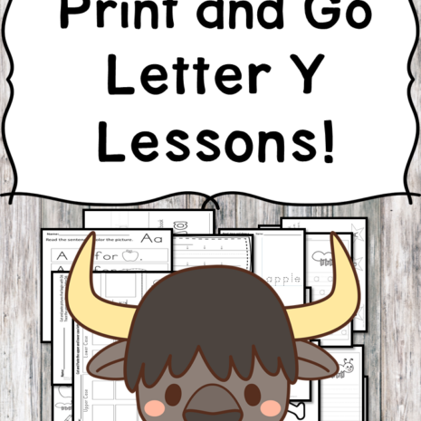 Letter Y Lessons: Print and Go Letter of the Week fun!