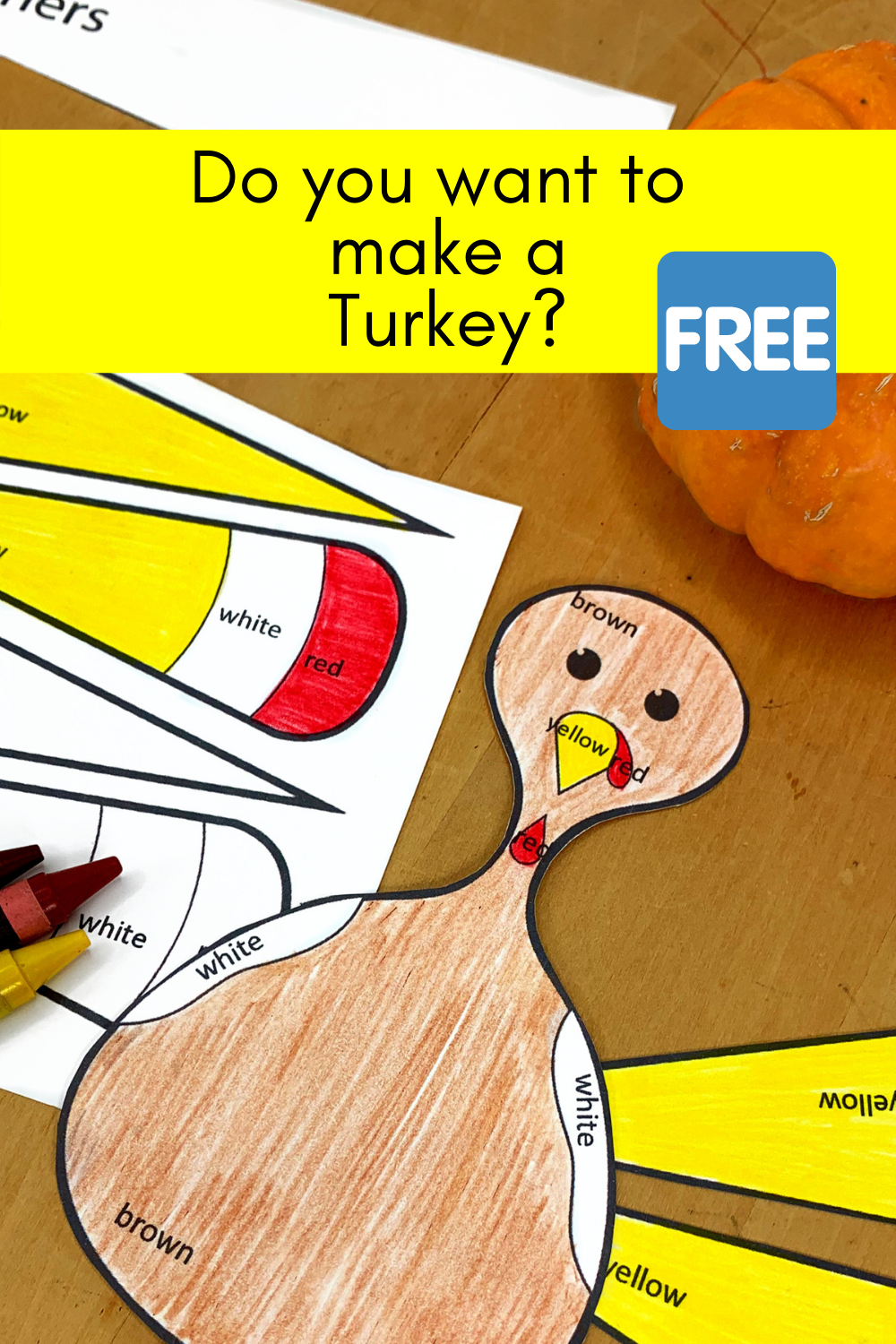 Kindergarten Activity: Make a Turkey