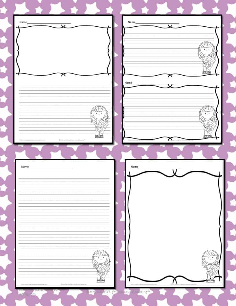 Mothers Day Writing Paper for Kindergarten - Cute, free writing paper for children to write a nice note to their mom! 